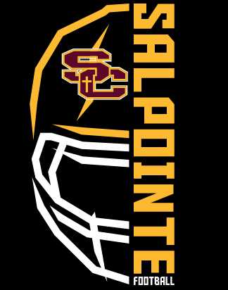 Maroon Football helmet tee